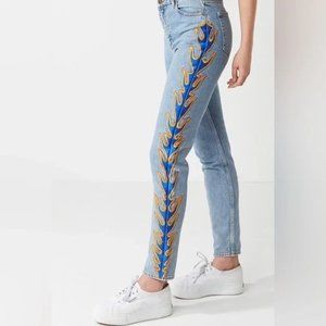 Sandro Paris | Denim Flame Jean | High Waist Straight Leg | Size 40 (US 30)